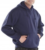 Navy Polycotton Hooded Sweatshirt - Various Sizes