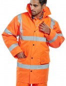Orange Hi Vis Constructor Traffic Jacket - Various Sizes