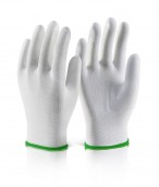 POLYESTER KNITTED LINER GLOVE WHITE M (SIZE 8)
