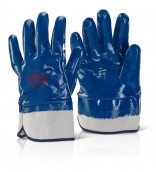Blue Heavy Weight Fully Coated Nitrile Glove with Short Cuff - Various Sizes
