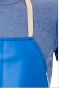 Blue PVC Apron with ties 48"