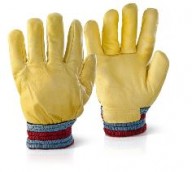Large Hide Fully Lined Cold Weather Gloves