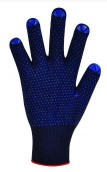 Blue Thermal Hi Therm Gloves with Polka Dots