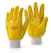 Yellow Nitrile Knit Wrist Glove - Various Sizes