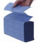 2Ply Blue Embossed Laminated Pure Z-Fold Hand Towel - 235mm x 235mm