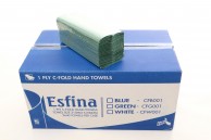 Green C-Fold Hand Towel, 310 x 230mm, (2640 Sheets/Case)