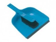 8" Plastic Dustpan and Soft PVC Brush Set - Various Colours