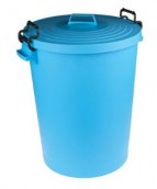 110 Ltr Polypropylene Dust Bin With Lid - Various Colours