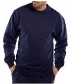 Navy Click Polycotton Sweatshirt - Various Sizes