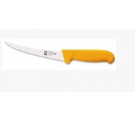Icel Boning Knife - 15cm curved stiff blade -with Yellow Handle