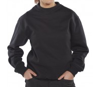 Black Click Polycotton Sweatshirt - Various Sizes