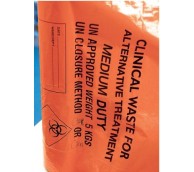 Large Orange Clinical Waste Bag  - Medium Duty