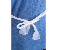 10 Micron White Disposable Aprons 106cm Long- Flat Pack