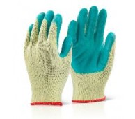 Topaz / Grip Glove Poly cotton Gloves - Green.