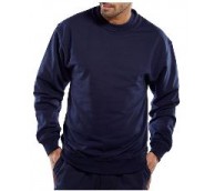 Navy Click Polycotton Sweatshirt - Various Sizes